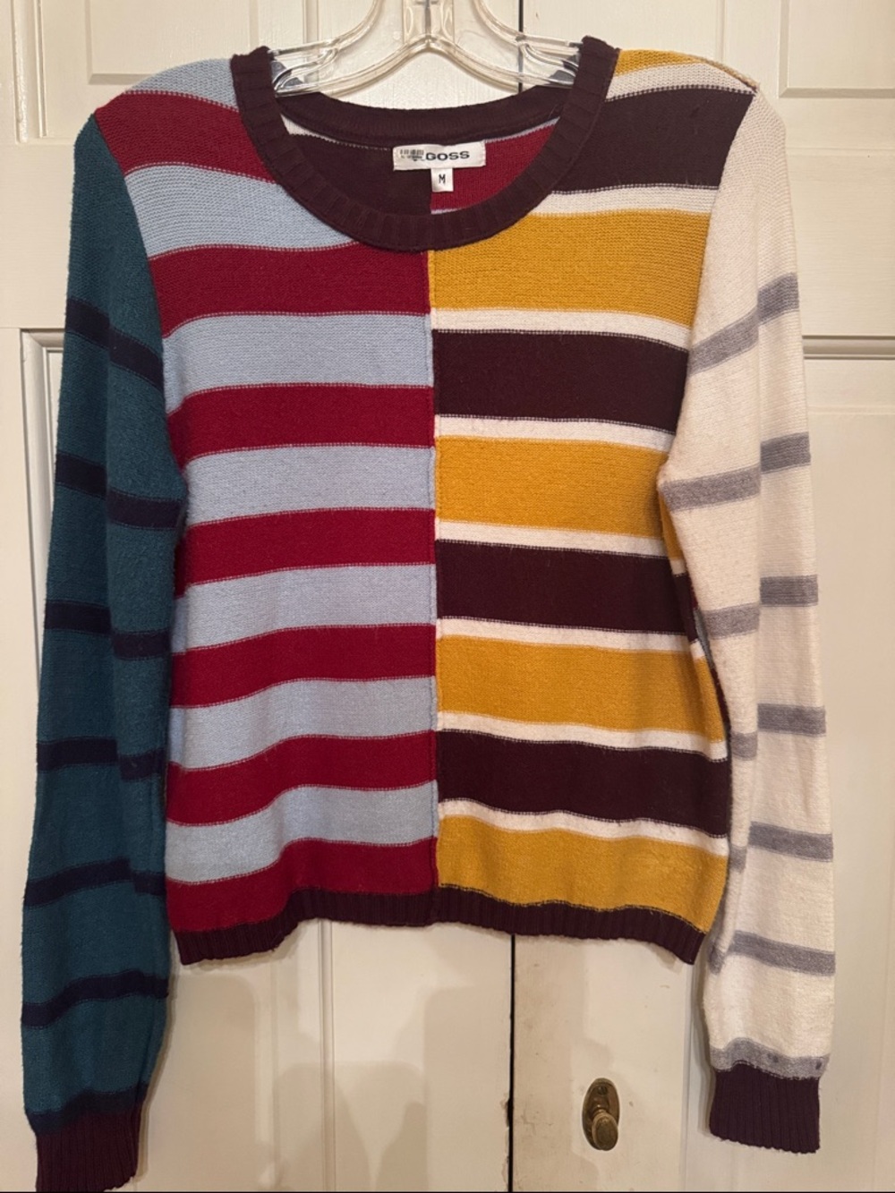 Multi-Stripe Crewneck Sweater - Mixed Color